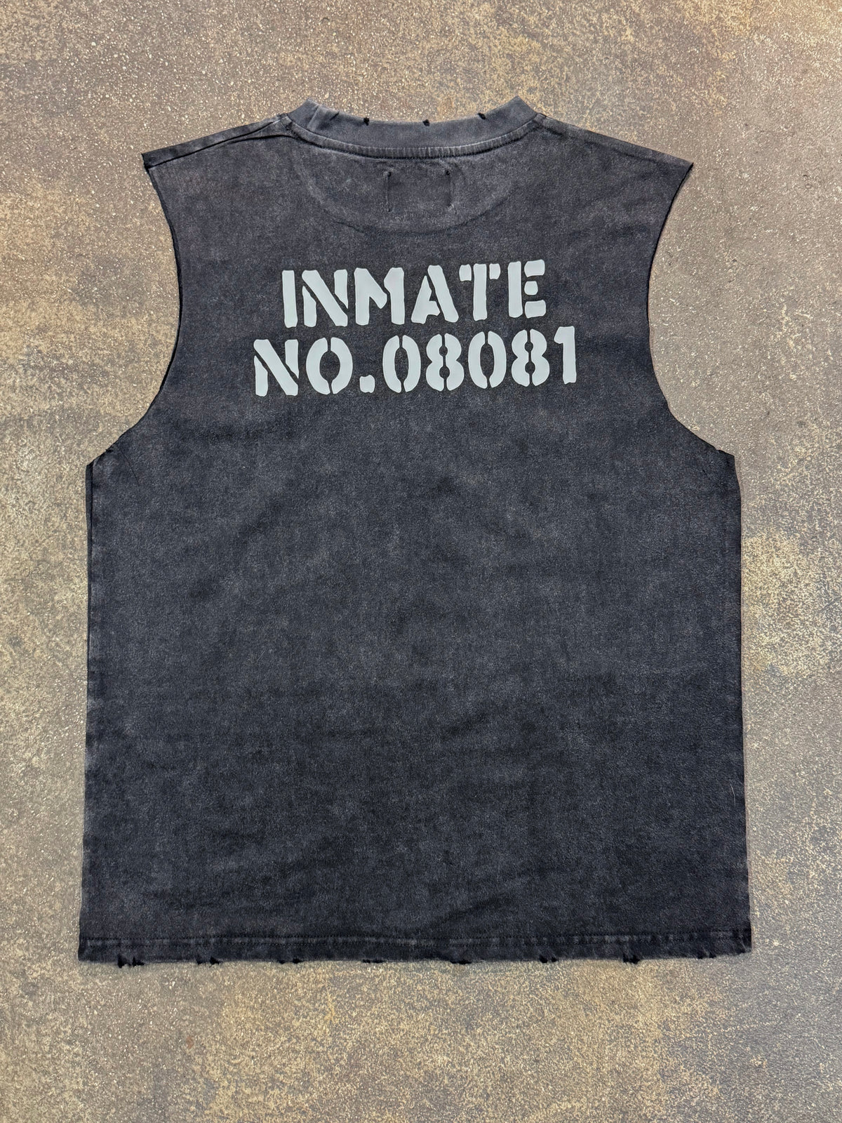 "INMATE08081" MUSCLE SHIRT