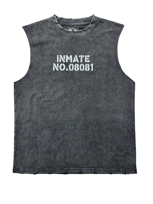 "INMATE08081" MUSCLE SHIRT